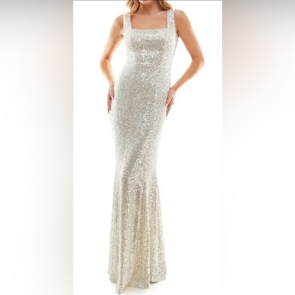 Speechless  Silver Sequin Prom Dress size 11 BNWT